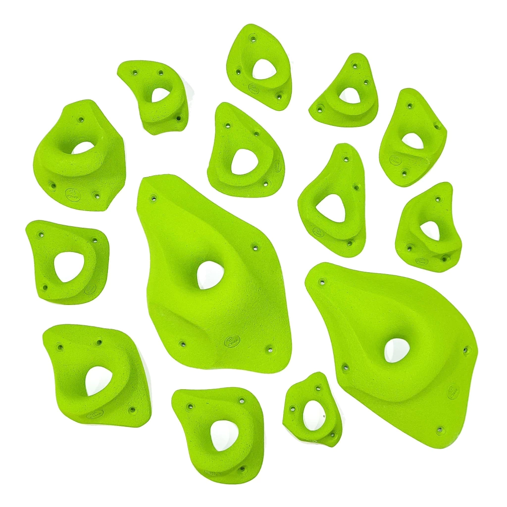 Panic II — set de agarres Crux, verde