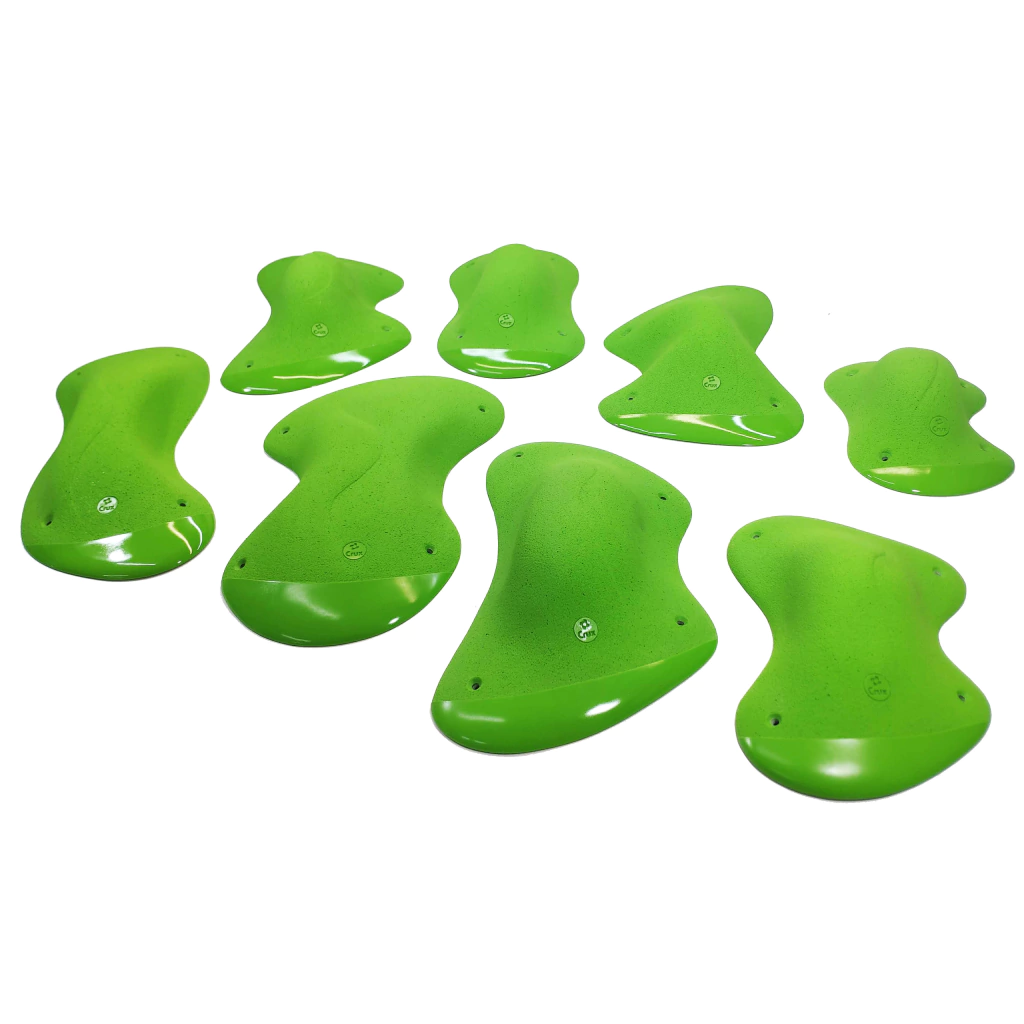 Pé de Cavalo I — set de agarres Crux, verde