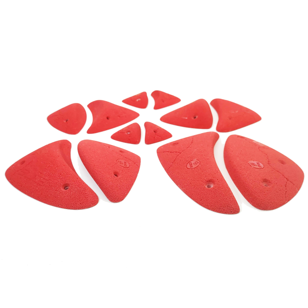 Slice — set de agarres Crux, rojo