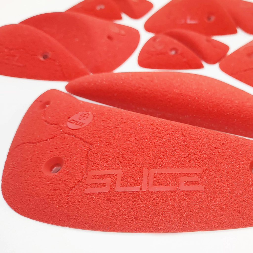 Slice — set de agarres Crux, rojo