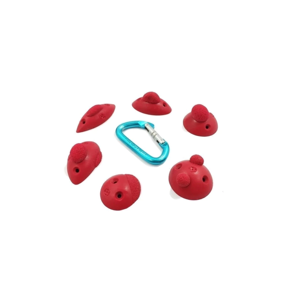 Verrugas — set de agarres Crux, rojo