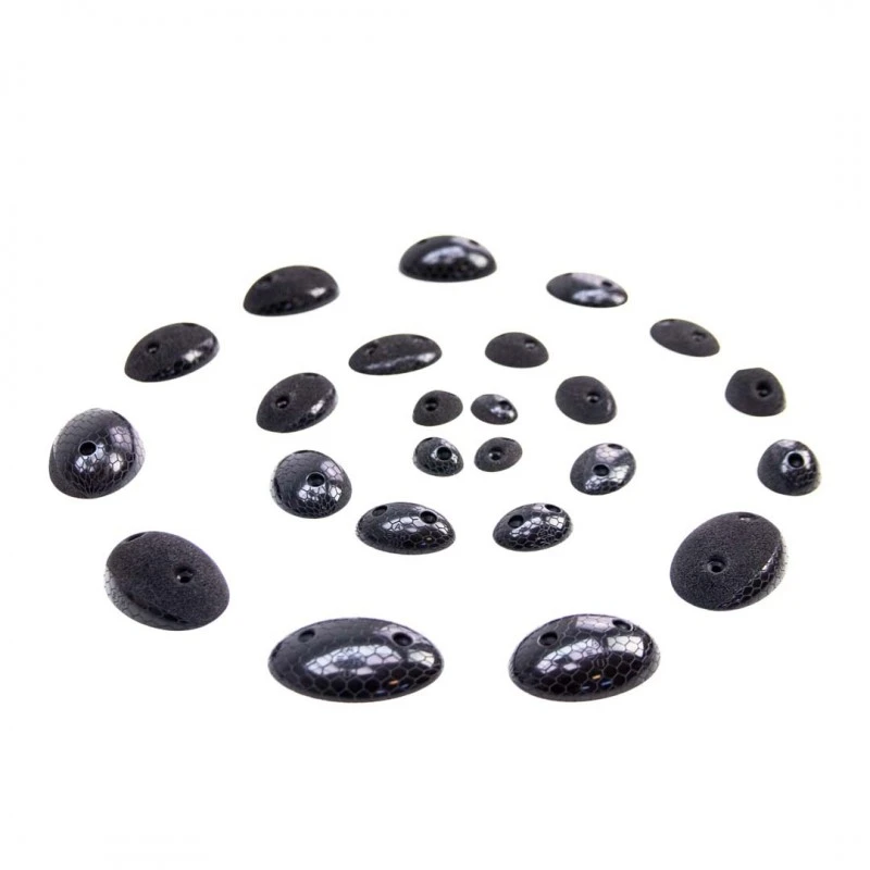 Eclipses Hard — set de agarres Euroholds, negro
