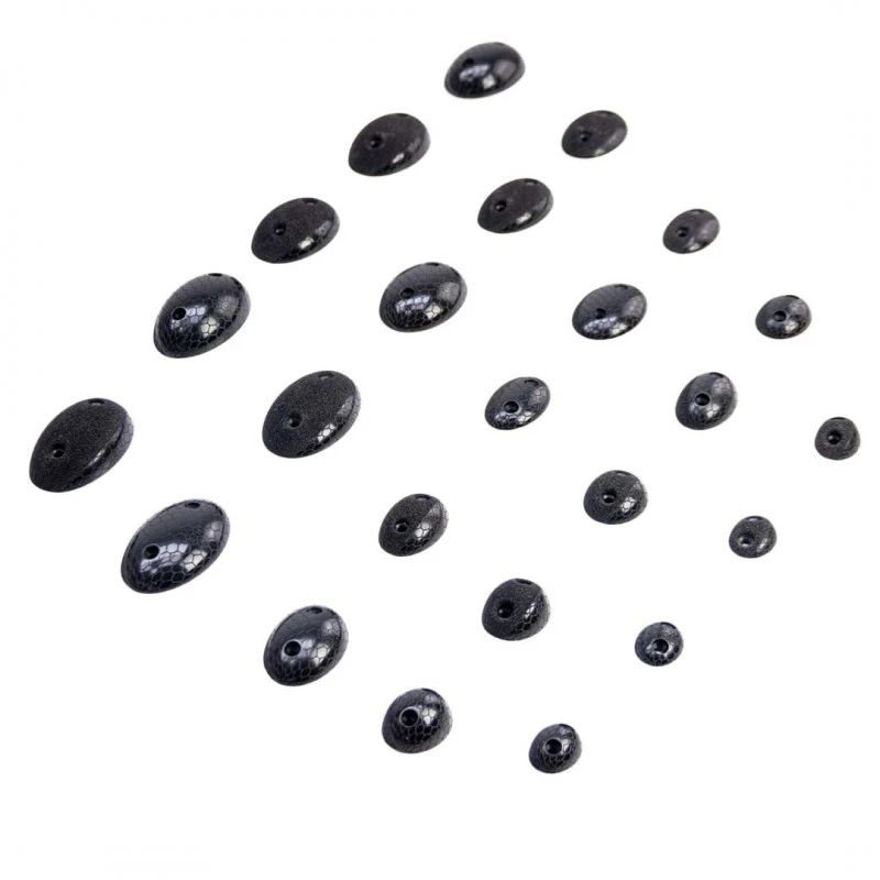 Eclipses Hard — set de agarres Euroholds, negro